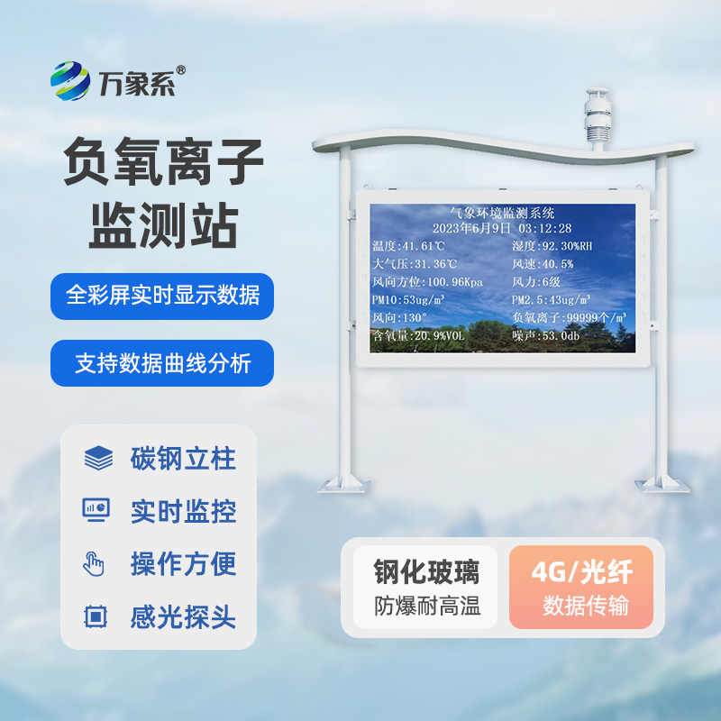 天然氧吧負(fù)氧離子監(jiān)測(cè)站全彩屏